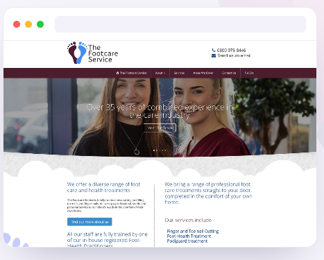 The Footcare Service website